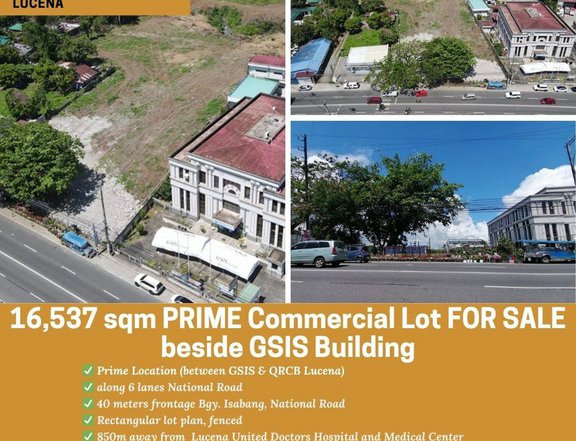 16,537 SQM PRIME Commercial Lot for SALE beside GSIS Building, along 6 lanes National Road