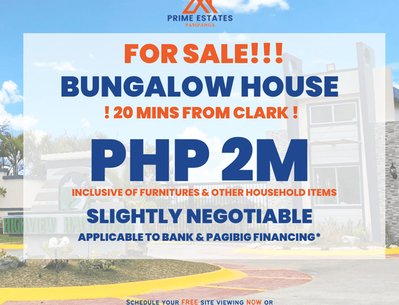 70sqm Bungalow House w/ Furnitures for ONLY 20 MINS NEAR CLARK!