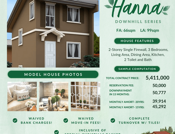 Camella- House and lot for sale
