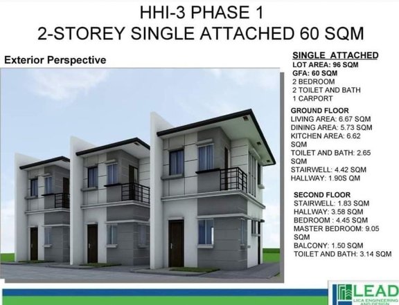 Complete 2-bedroom Single Attached House For Sale thru Pag-IBIG