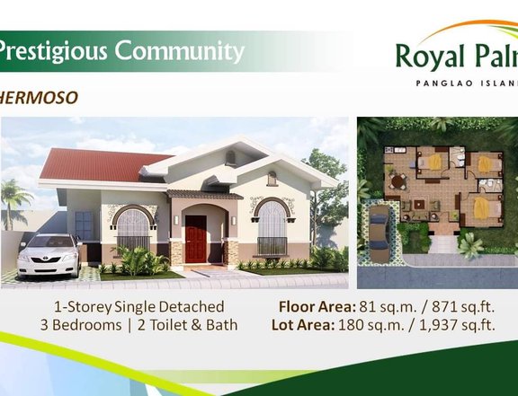 RFO 3-bedroom Single Detached House For Sale in Panglao Bohol