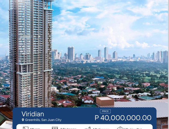 3BR Full-Furnished Condo for Sale in Viridian Greenhills, San Juan