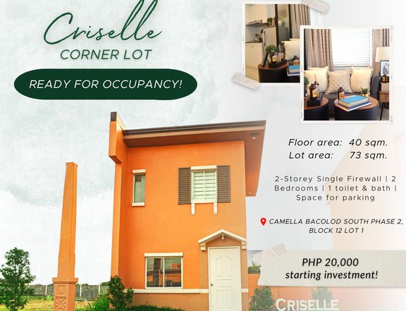 Ready to Move-in 2-bedroom Single Detached House For Sale in Bacolod
