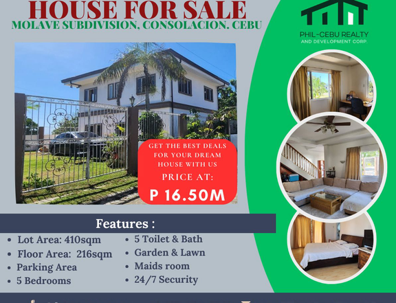 Discounted 5-bedroom Single Attached House For Sale in Consolacion Cebu