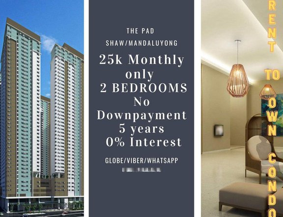 Shaw BONI 2BR Condo RENT TO OWN 25k Monthly No Downpayment Mandaluyong