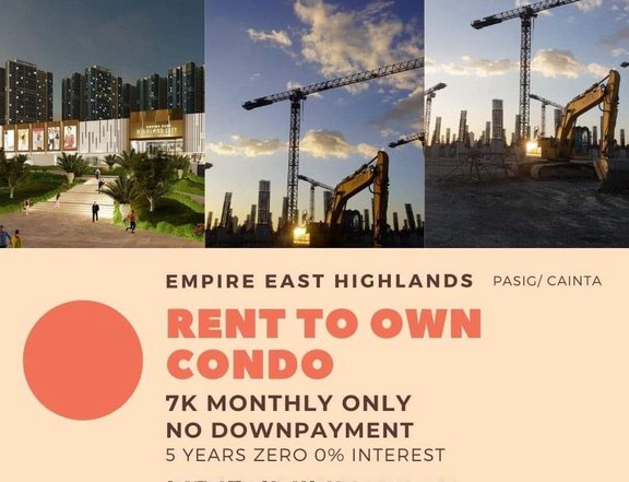 Investment PASIG Condo 1BR 10k Monthly RENT TO OWN NO DOWNPAYMENT  EMPIRE EAST CAINTA BGC ANTIPOLO