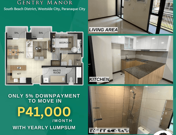 Megaworld Gentry Manor One Bedroom RFO | Move in with 5% Down