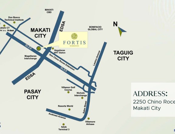 EXCLUSIVE 100.00 sqm 2-bedroom Residential Condo For Sale in Fortis Residences by DMCI Makati