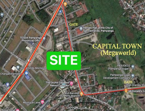 FOR SALE LAND IDEAL FOR COMMERCIAL USE IN FRONT OF CAPITAL TOWN BY MEGAWORLD