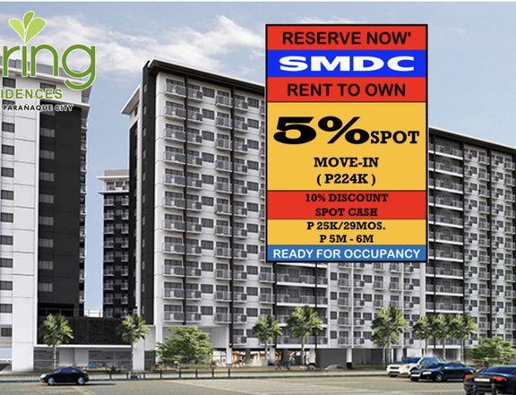 SMDC SPRING RESIDENCES Condo for Sale RENT TO OWN in SM Bicutan, Paran