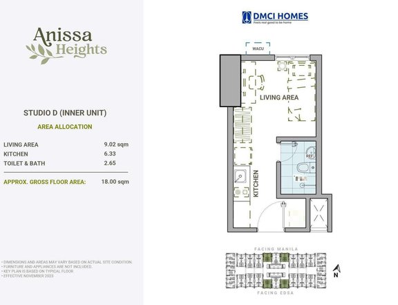 Anissa Heights 18.00 sqm Studio Residential Condo For Sale in Pasay