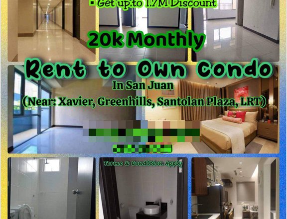 Studio 1Bedroom 2BR Rent to Own Condo in San Juan City near Xavier Greenhills Santolan Plaza Ortigas