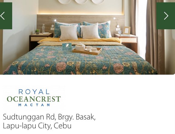 60 sqm 2-Bedroom Condo Unit for Sale at Royal Oceancrest Basak Lapu-Lapu City, Cebu