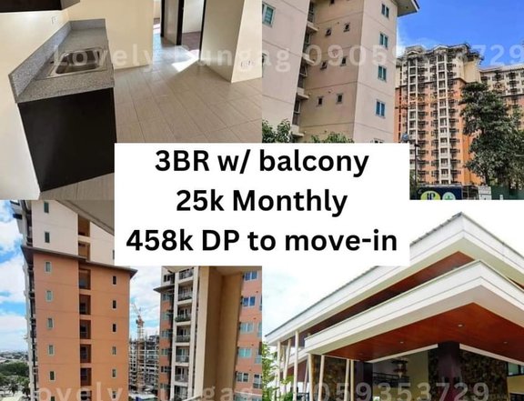 5% DOWNPAYMENT 3BR w/ balcony 25k Monthly Rent to Own!