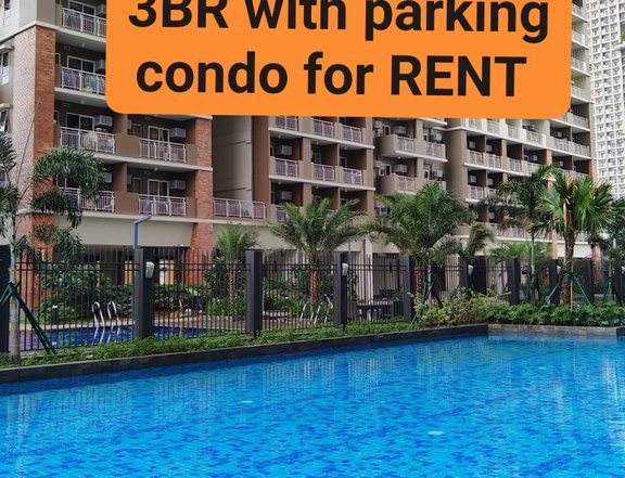 3BR Bare unit with parking condo For Rent near BGC Ortigas