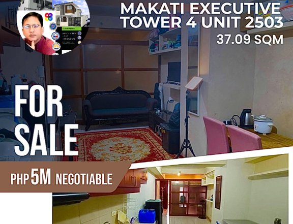 37.09 Sqm 1-Bedroom Condo For Sale in Makati Metro Manila Cityland Sq.