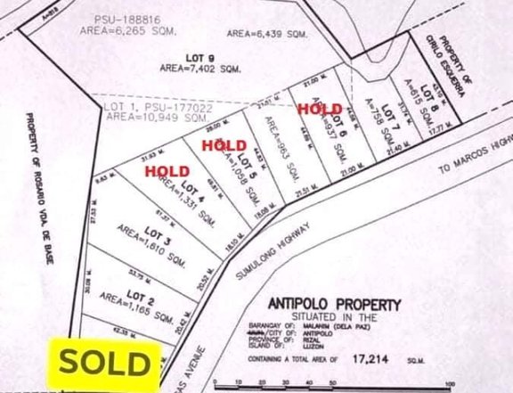 Commercial lot for sale along hiway,.