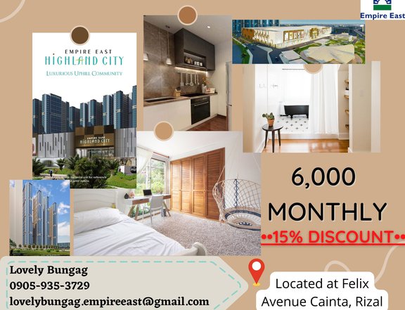 NO DOWNPAYMENT - 6,000 MONTHLY The NEXT BGC in the EAST!!