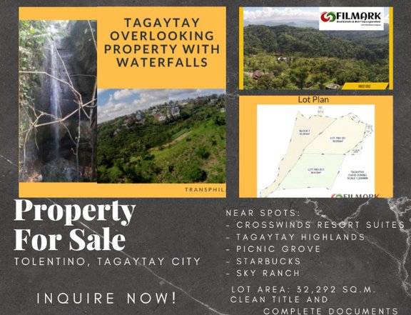 Tagaytay Overlooking Property with waterfalls