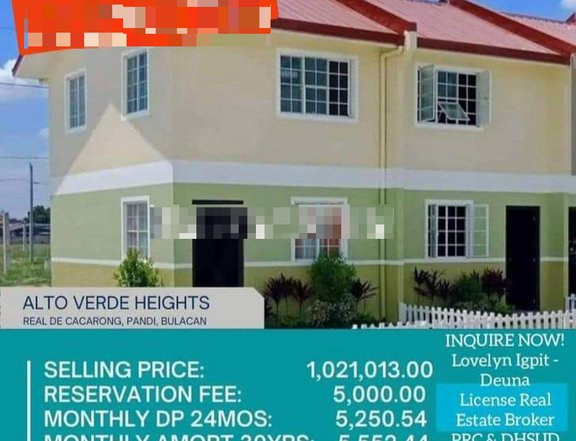 Pre-selling 2Storey Townhouse For Sale thru Pag-IBIG