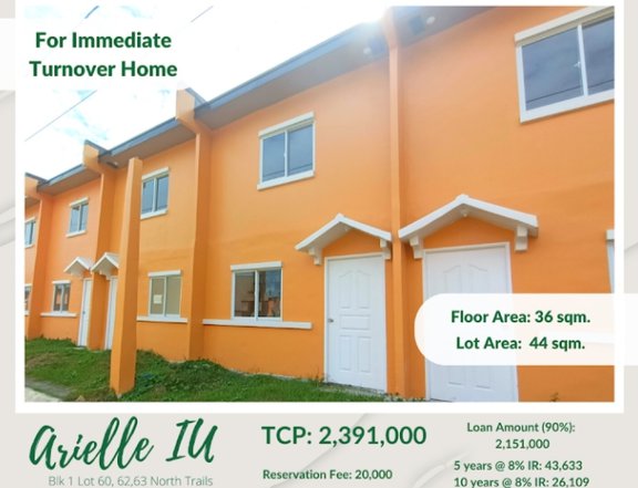 Affordable Home 2-bedroom Townhouse For Sale in Santo Tomas Batangas