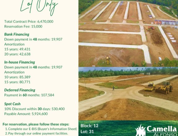 Residential Lot Alfonso Cavite 197sqm easy payment available