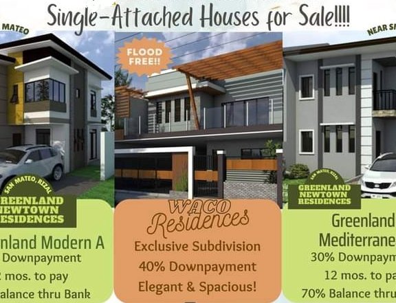 Soon to rise Single Attached house for sale in San Mateo Rizal