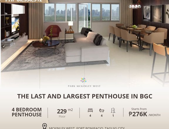The Largest 229 sqm 4-bedroom condo in BGC