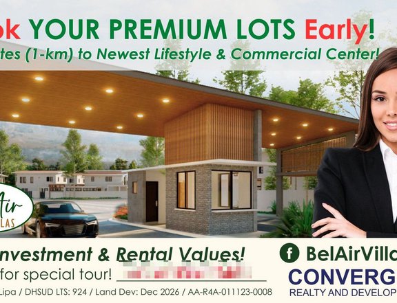 Premium lots in Lipa near essential establishments