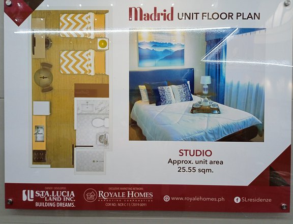 Madrid Tower 26sqm Studio Condo for Sale