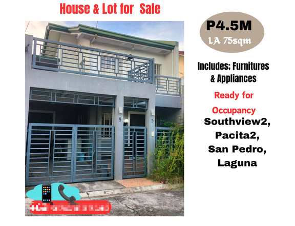 House and Lot for SALE in Southview Homes2, Pacita2, San Pedro, Laguna