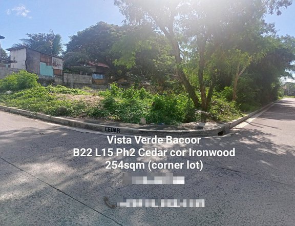 254 sqm Residential Lot For Sale in Bacoor Cavite