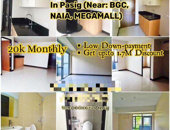 For Sale 1 bedroom 2BR 3BR with Balcony Rent to Own Condo near NAIA BGC Makati Ortigas Megamall C5