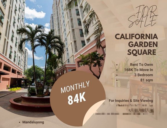 California Garden Square 3BR for Sale 168K To Move In