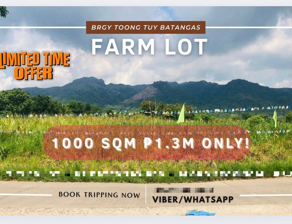 1,000 sqm Residential Farm For Sale in Tuy Batangas