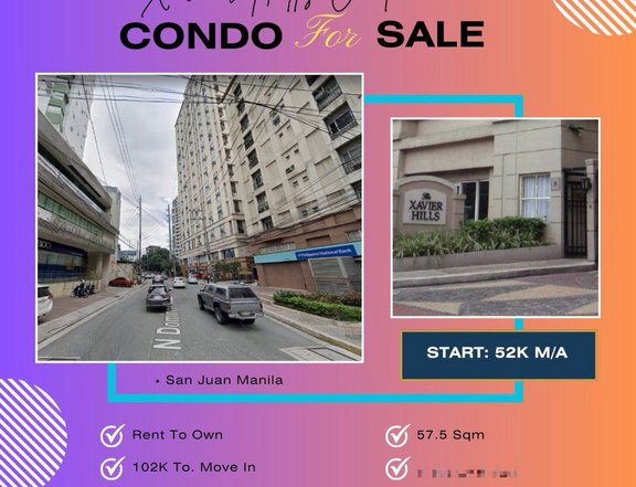 57.50 sqm 2 BR Condo For Sale in San Juan Rent To Own