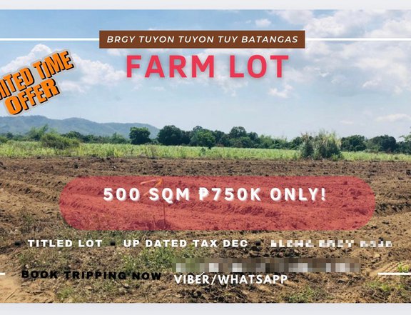 500 sqm Agriculture Farm For Sale in Tuy Batangas