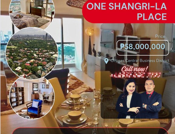 165.00 sqm 3-bedroom Condo For Sale at ONE SHANGRILA PLACE Ortigas