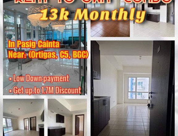 As Low As 13K monthly Rent to Own Condo in Pasig Cainta near Megamall Ortigas CBD C5 Rainforest