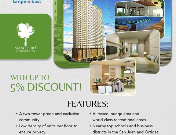 NO DOWNPAYMENT - HIGH RISE CONDO near Greenhills 60months to pay