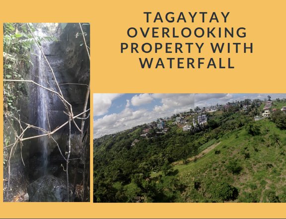 Overlooking Tagaytay Lot with Waterfall for Sale