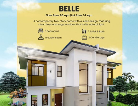 Furnished 3-bedroom Belle Duplex Model in Bel-Air Villas Lipa Batangas