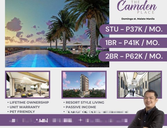 The Camden Place 2 Bedroom End Unit Pre-selling condo for sale in Manila City