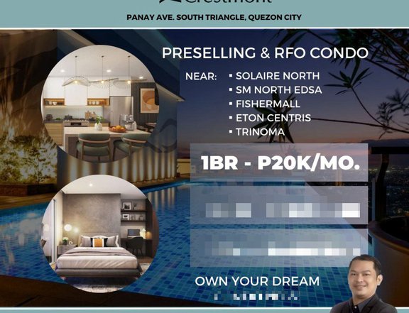 84.50 The Crestmont 3 Bedroom Residential condo for sale in Quezon City