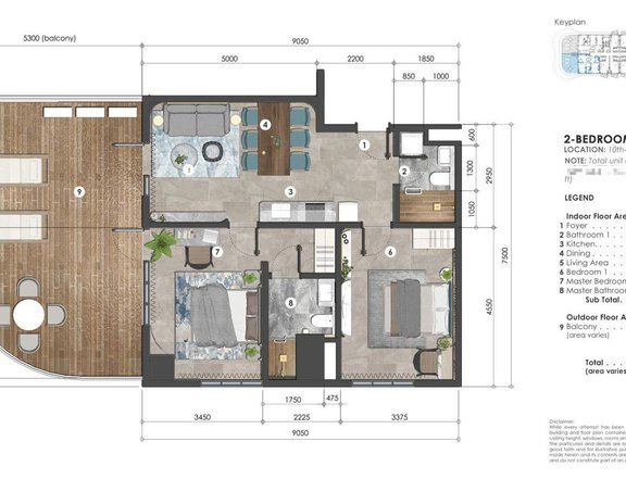 Landco Pacific Corporation- 85.70 sqm 2-bedroom Condotel For Sale in The Spinnaker by Club Laiya