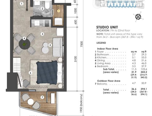 Landco Pacific Corporation- 36.60 sqm Studio Condotel For Sale in The Spinnaker by Club Laiya