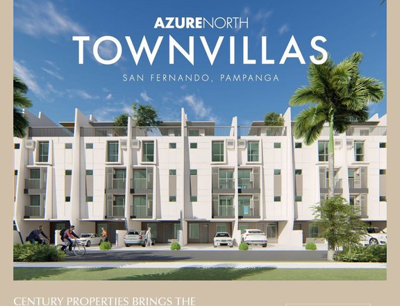 For Sale 3  Storey Town Villa In Azure North San Fernando, Pampanga