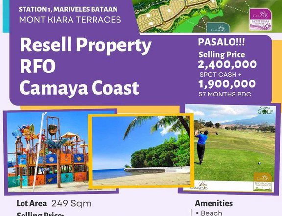 249 sqm Beach Property For Sale in Camaya Cost Station 1
