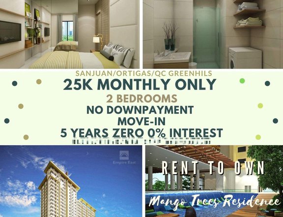 Lowest NO DP 20K Monthly 2BR RENT TO OWN QC SANJUAN MANGO TREE CONDO