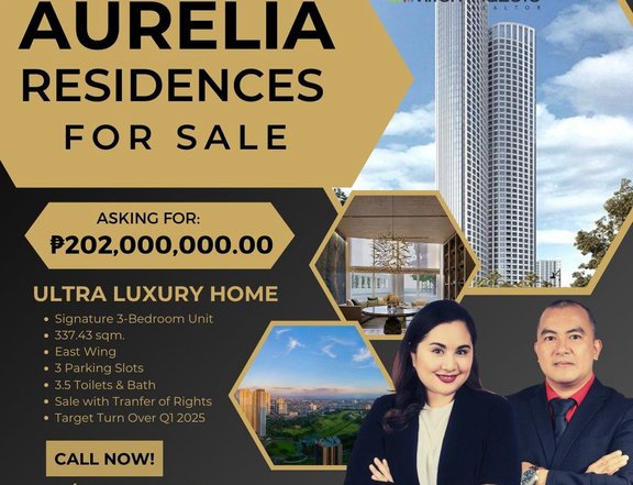 Ultra Luxury 3-Bedroom Unit at Aurelia Residences BGC